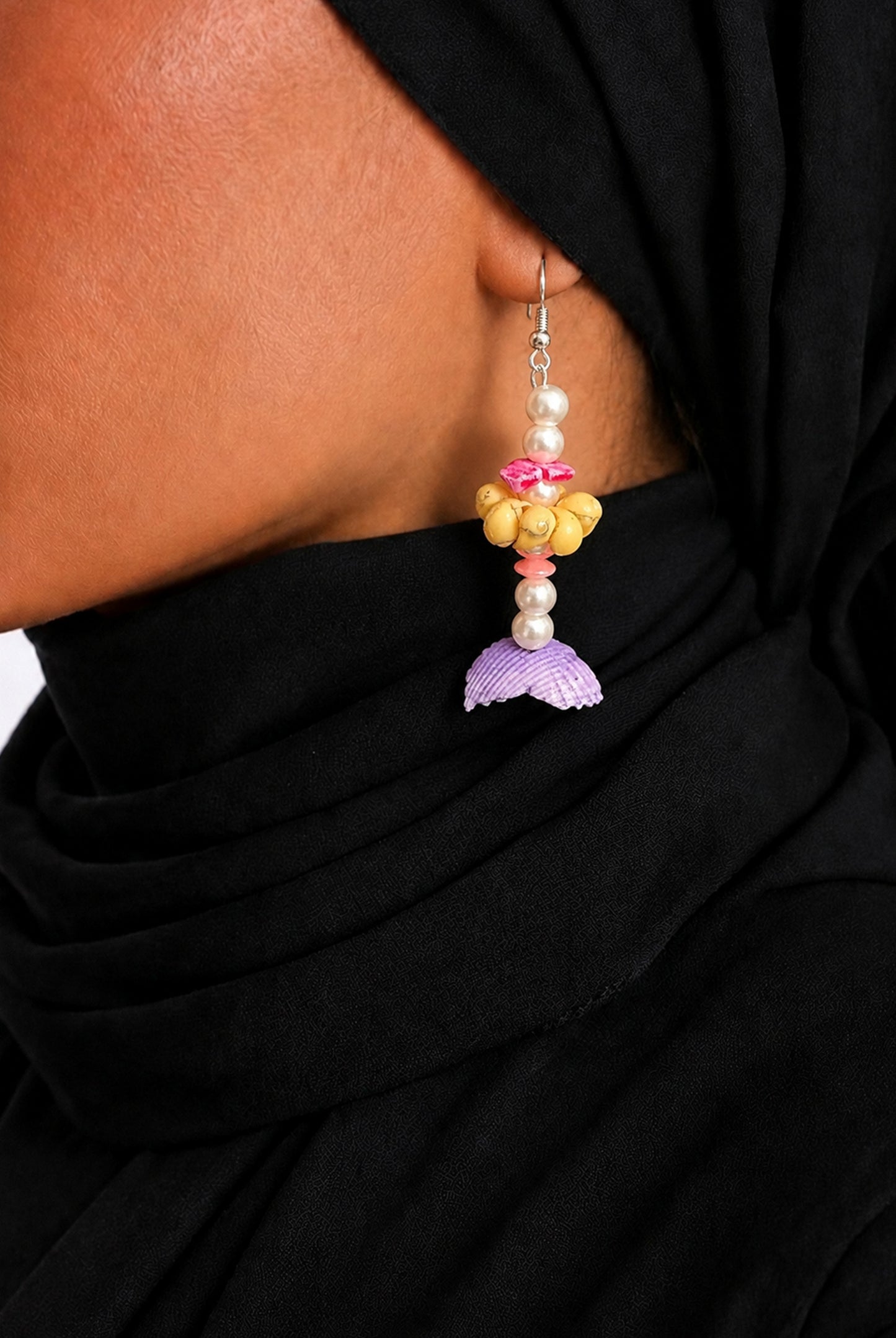 Mermaid Essence Multi-Textured Drop Earrings