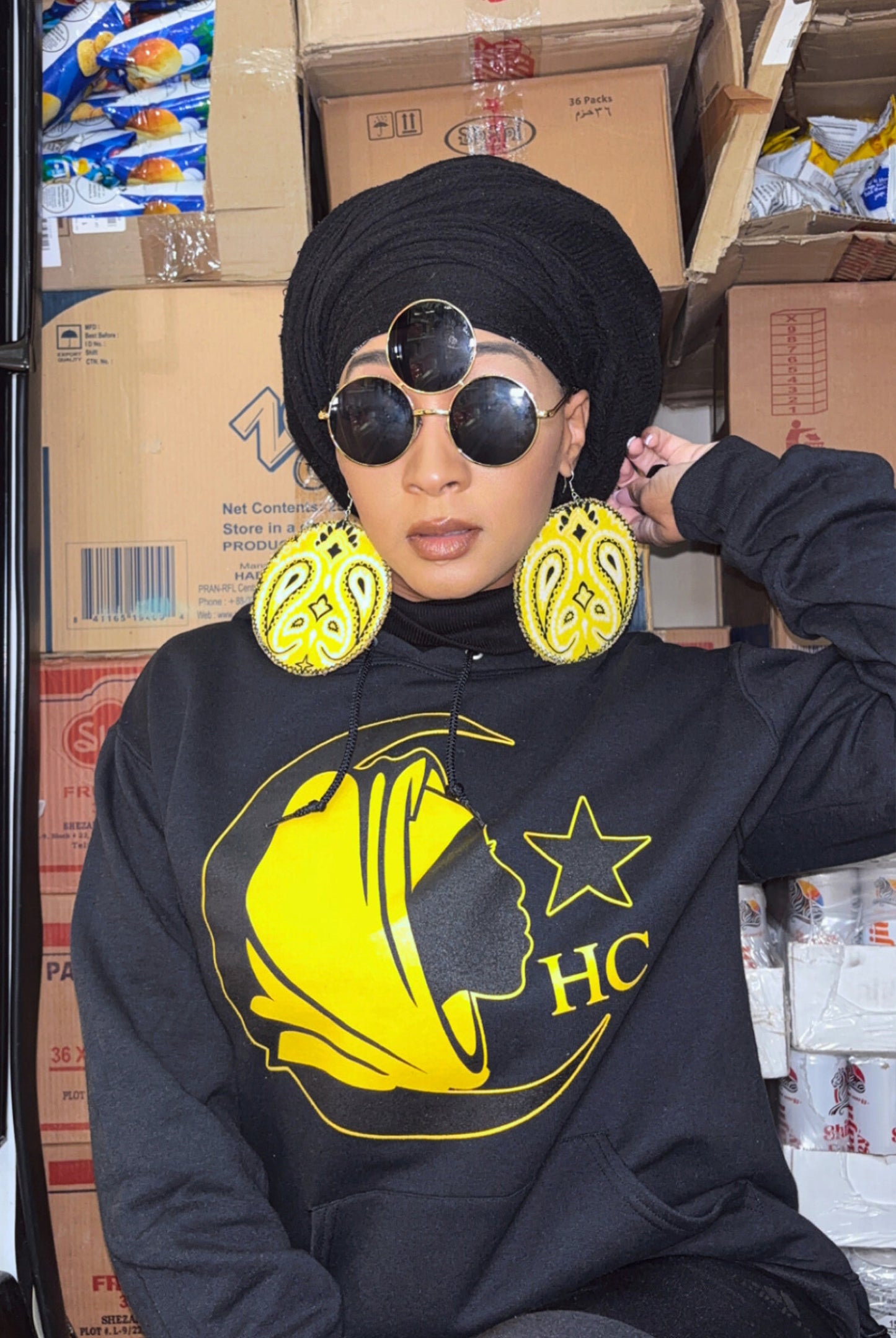 HC Signature Hoodie Pink & Yellow Glow