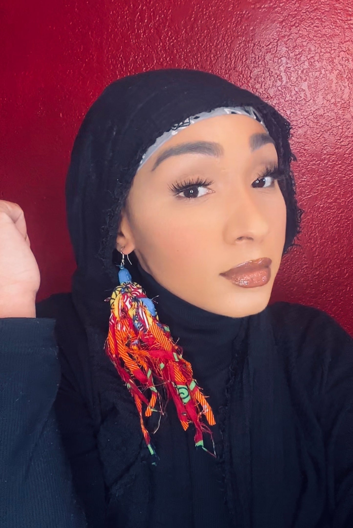 Artisanal Multi-Color Tassel Earrings