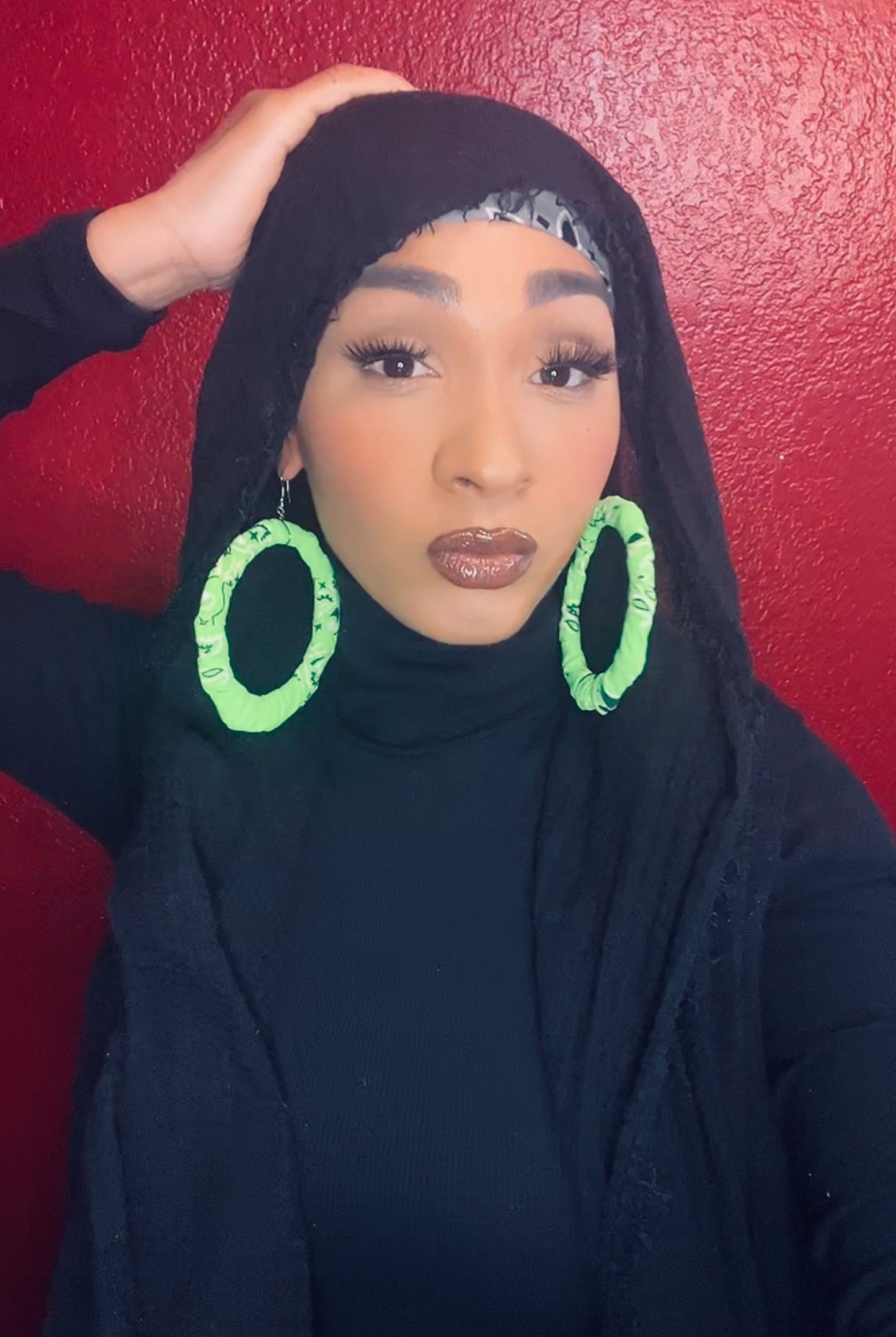 The Lime Bandana Hoop Drops