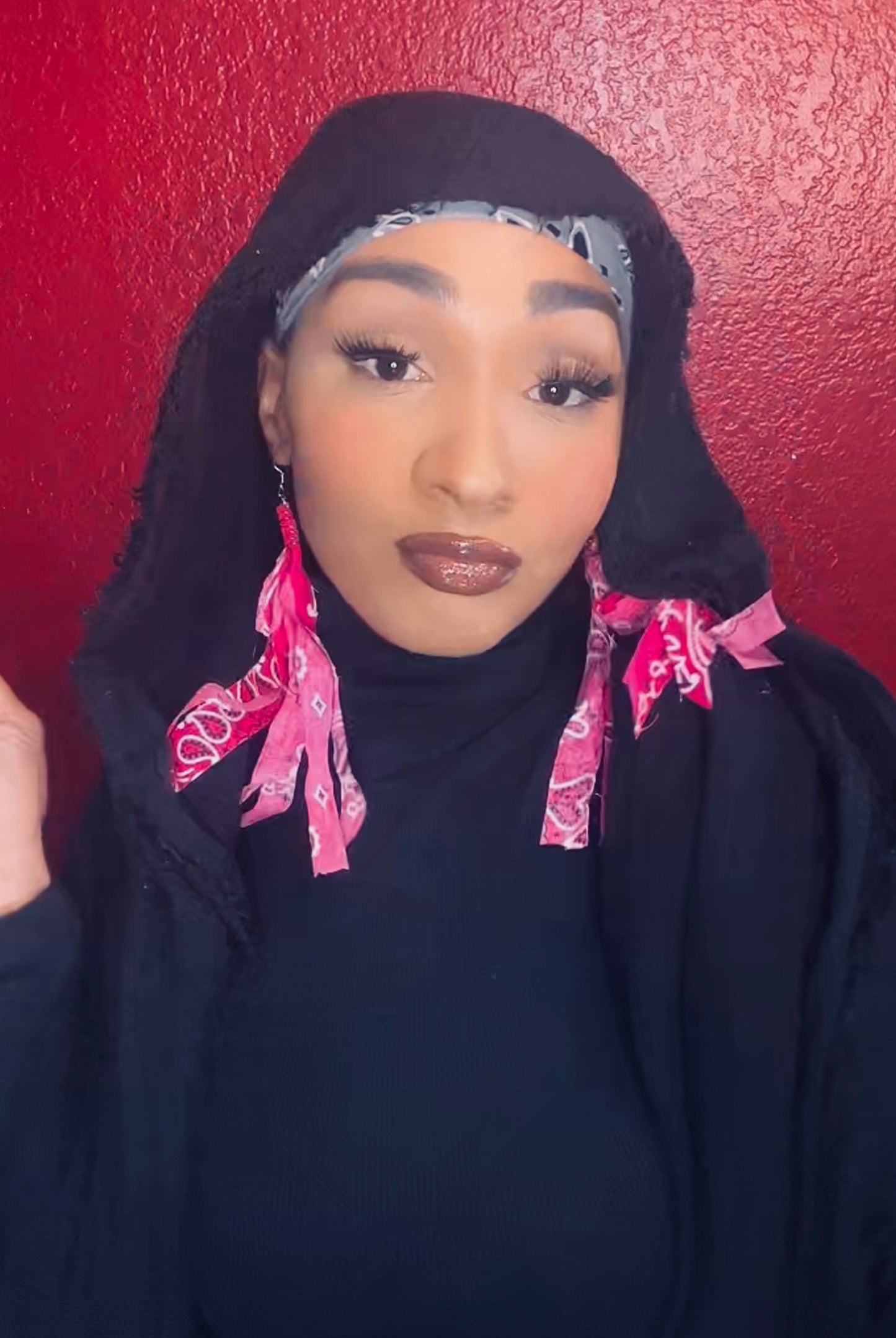 The Pink Bandana Ribbon Drops