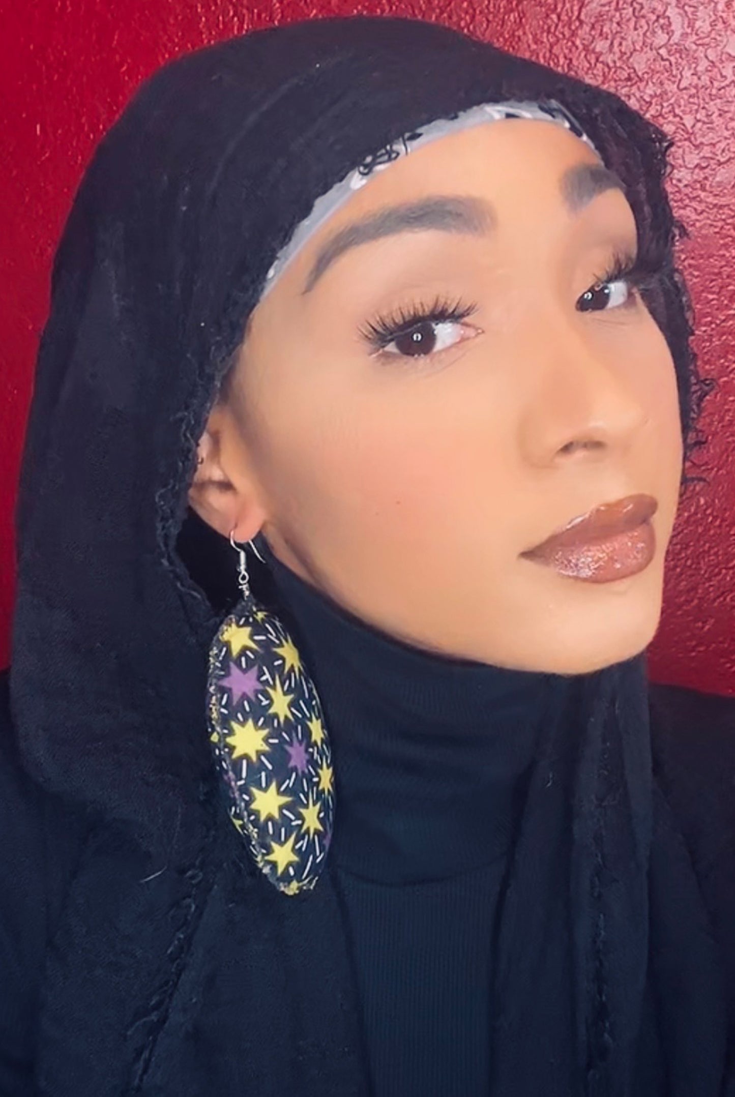 Handmade Ankara Oval Drop Earrings