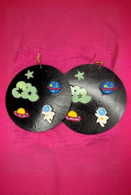 Planet & Stars Celestial Earrings