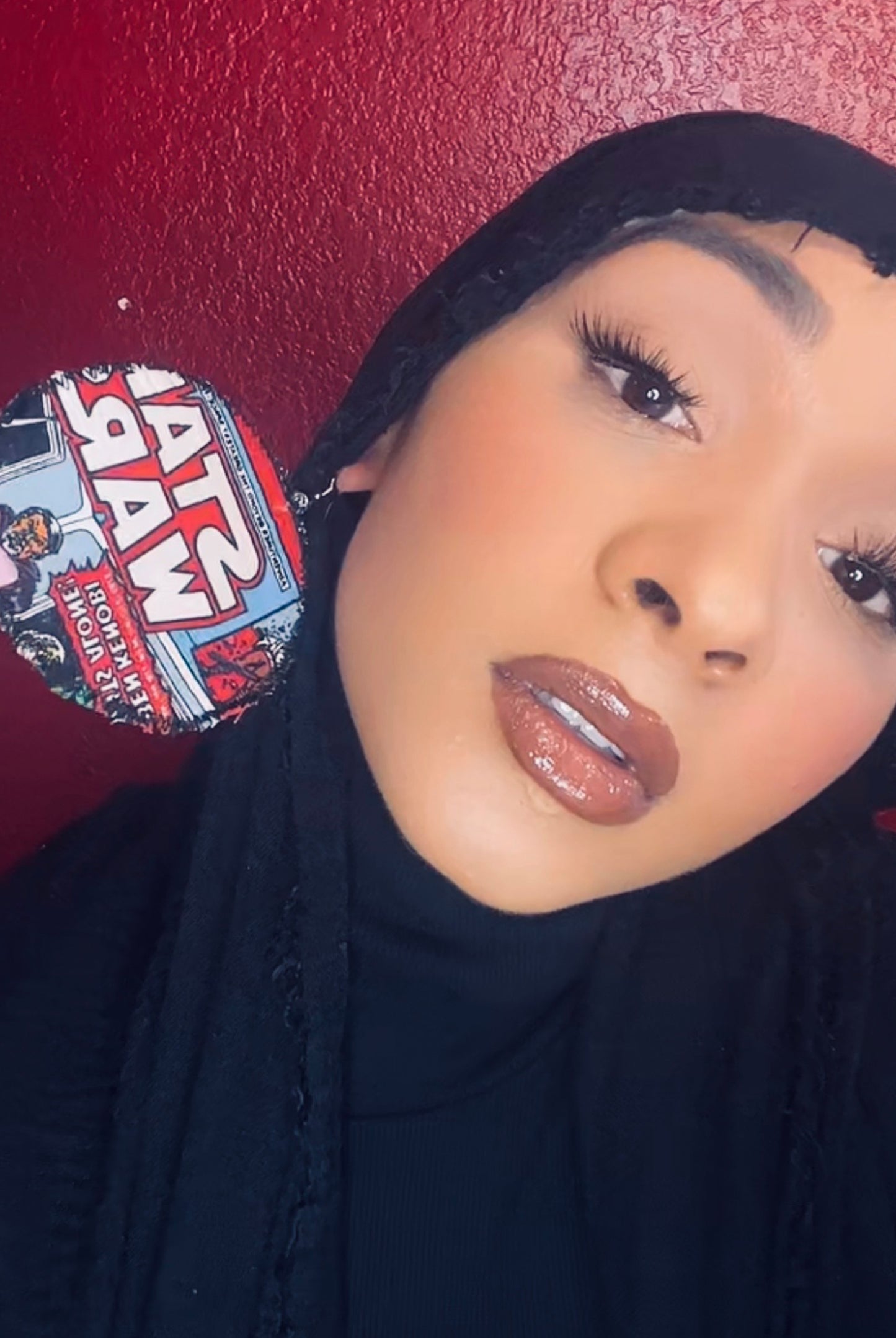 Handmade Star Wars Fabric Statement Earrings